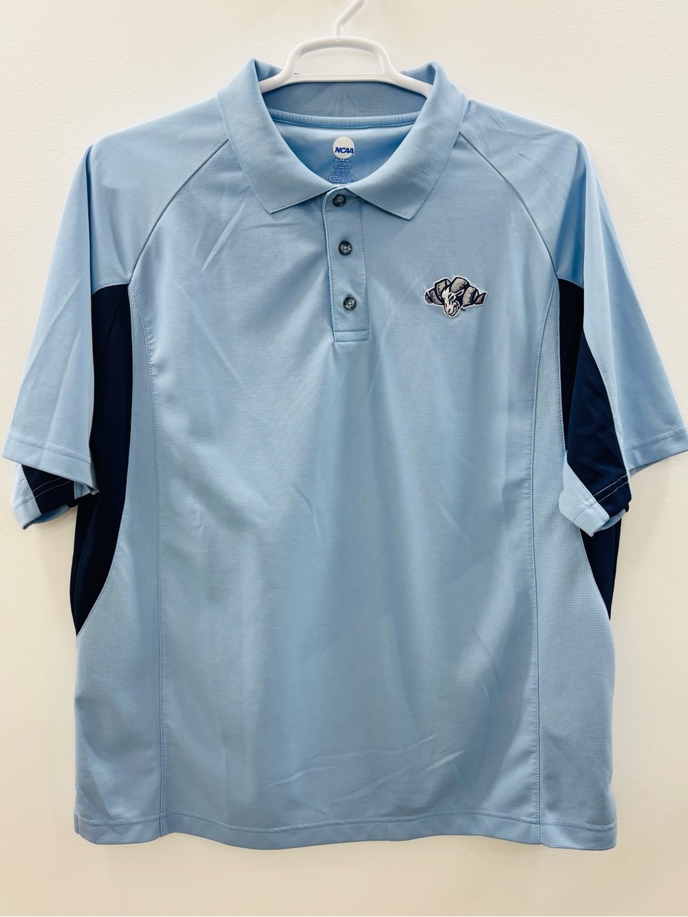 UNC Tar Heels Performance Mesh Polo Shirt Rameses Ram Mascot Logo XL